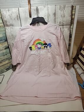Hello Kitty Pink Strawberry Sanrio Cotton Tee Shirt Womens Size 3XL NWOT